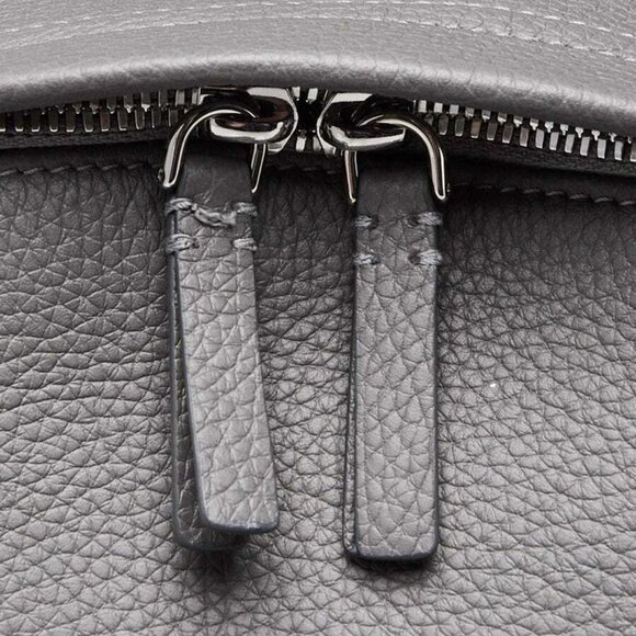 Burberry Grey Leather Embossed Abbeydale Backpack Bag - Picture 7 of 12